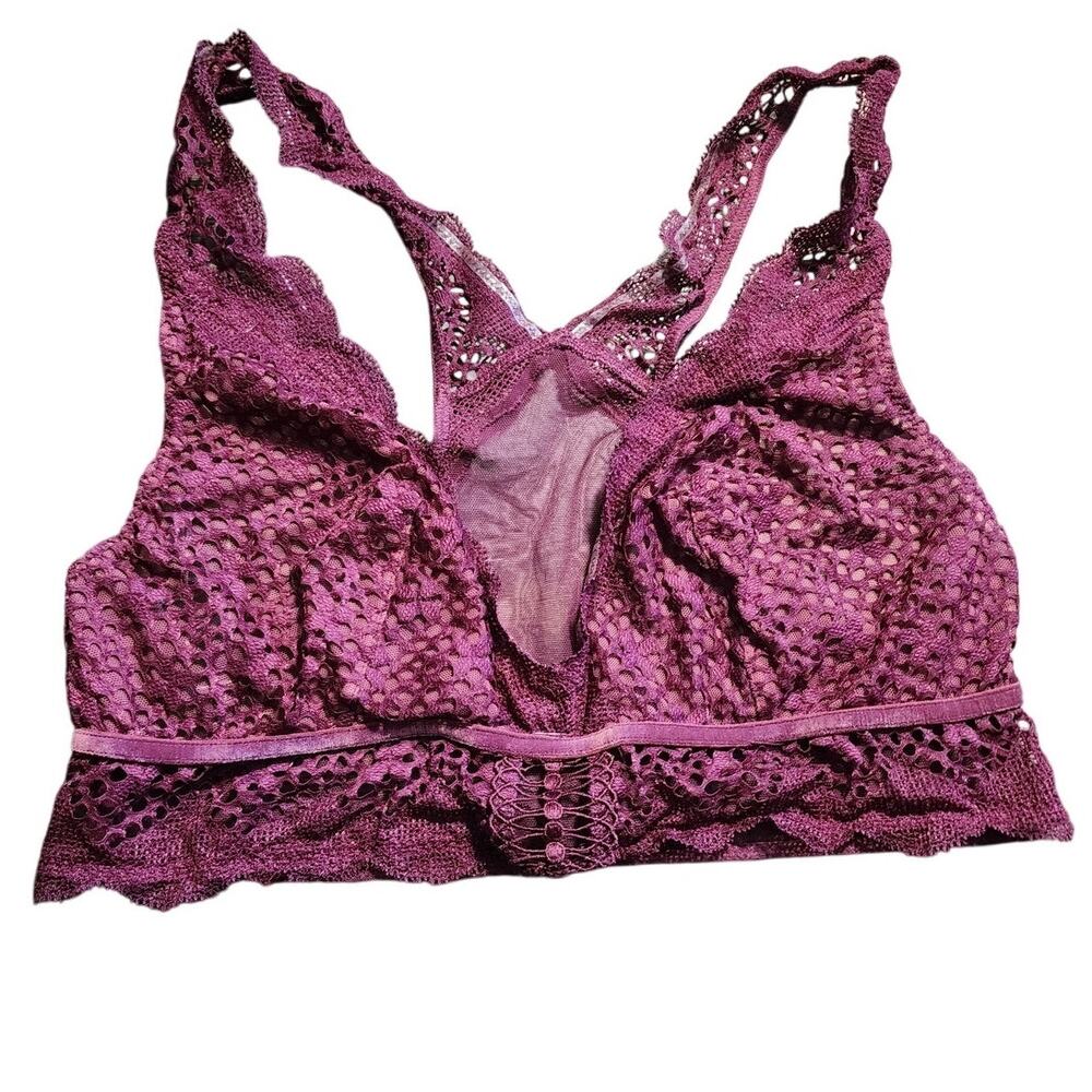 Victoria's Secret Burgundy Lacey Razorback Bralete Size Medium